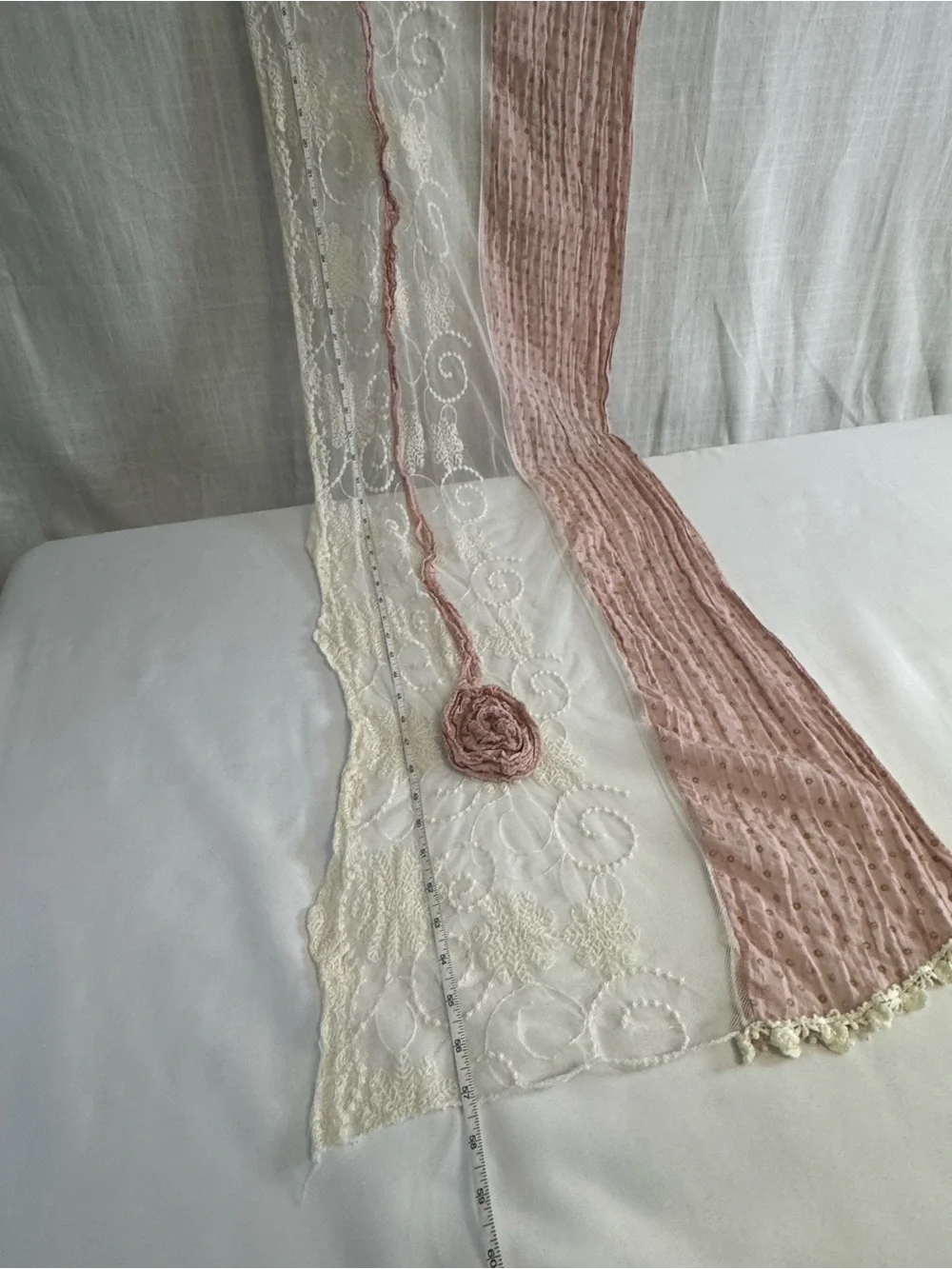 Multiway Lace Rosette Scarf Shrug Shawl Cottagecore Fairy